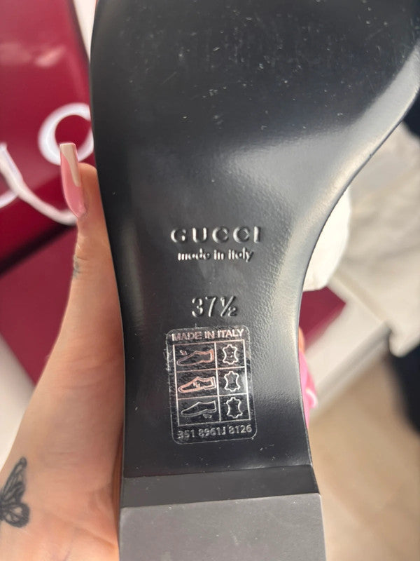 Gucci Sandales Plateforme Cuir Harness Brown T.37,5 — Neuves