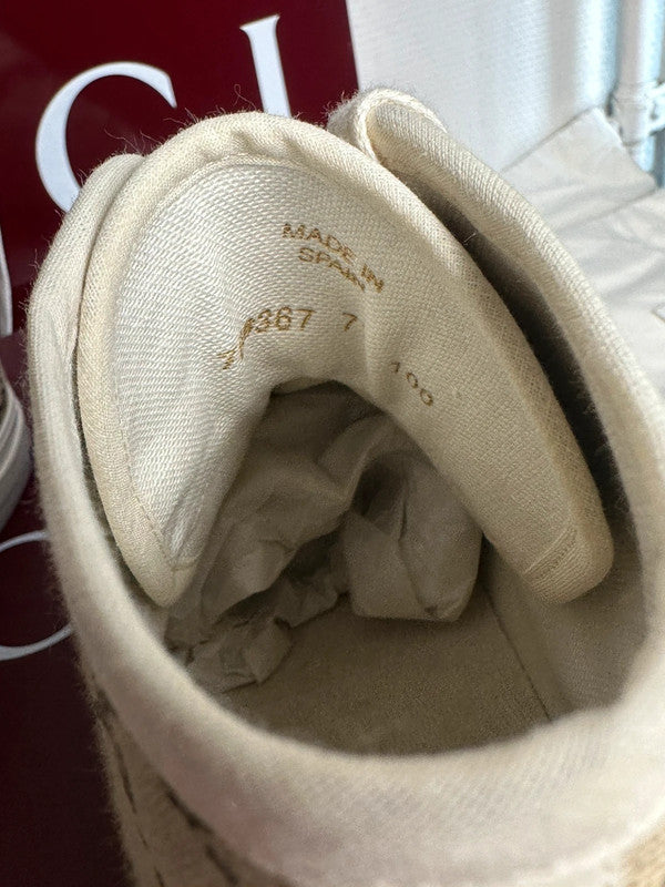 Gucci Sneakers Montantes Toile GG Monogram Beige T.41,5 — Neuves