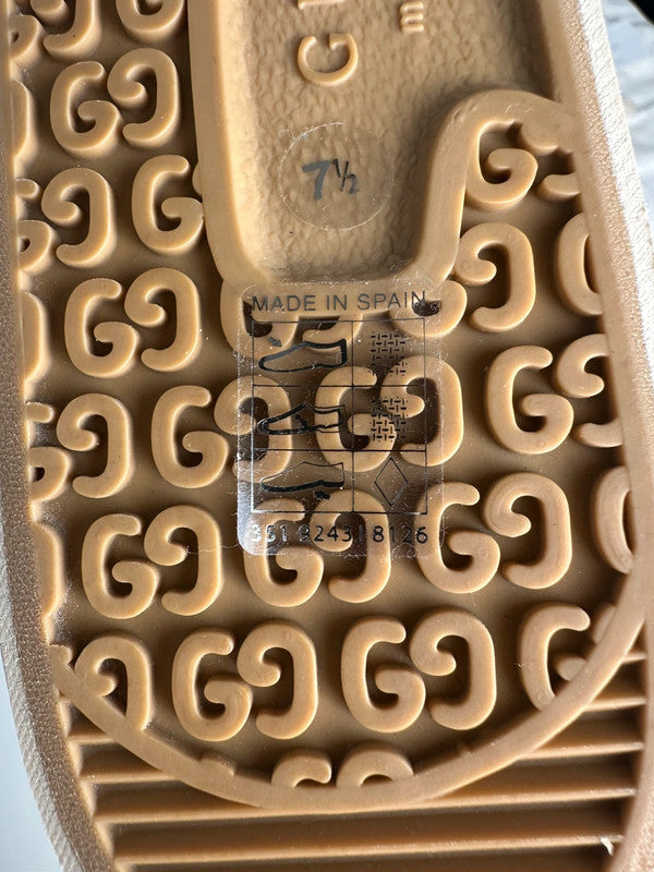 Gucci Sneakers Montantes Toile GG Monogram Beige T.41,5 — Neuves