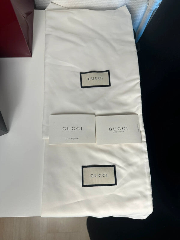 Gucci Ace Sneakers Cuir Blanc Broderie Florale Web T.38 — Neuves