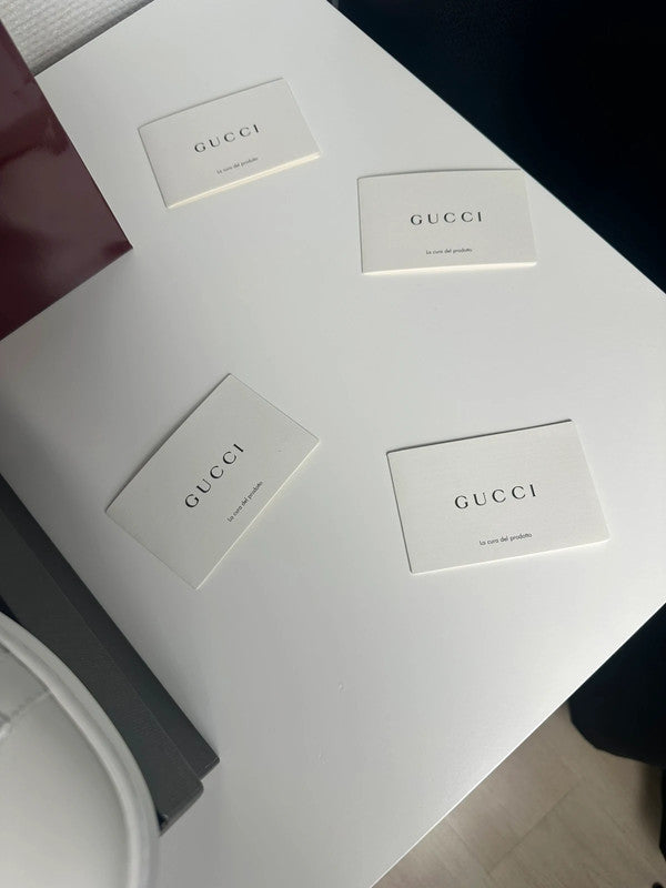 Gucci Ace Sneakers Cuir Blanc Broderie Coccinelle & Ananas T.38,5 — Neuves