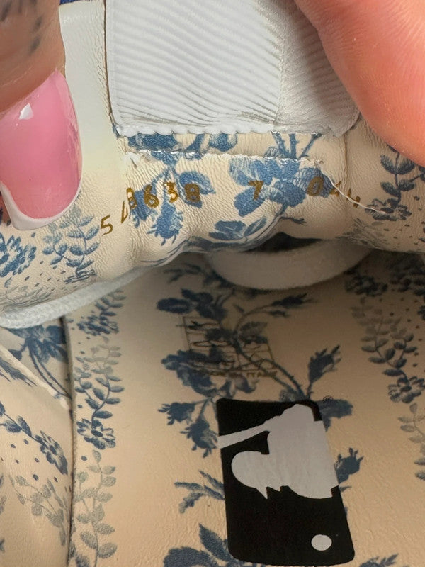 Gucci Rhyton Sneakers Cuir Bleu Collaboration MLB NY Yankees T.41 — Neuves