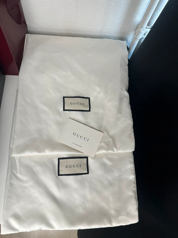 Gucci Ace Platform Sneakers Cuir Blanc Bande Web T.39 — Neuves