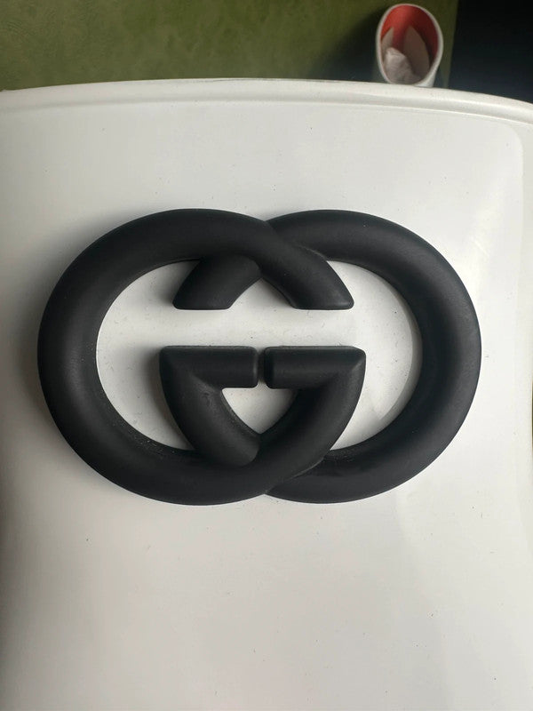 Gucci Bottines à Talons GG Rubber Caoutchouc Blanc T.39 — Neuves