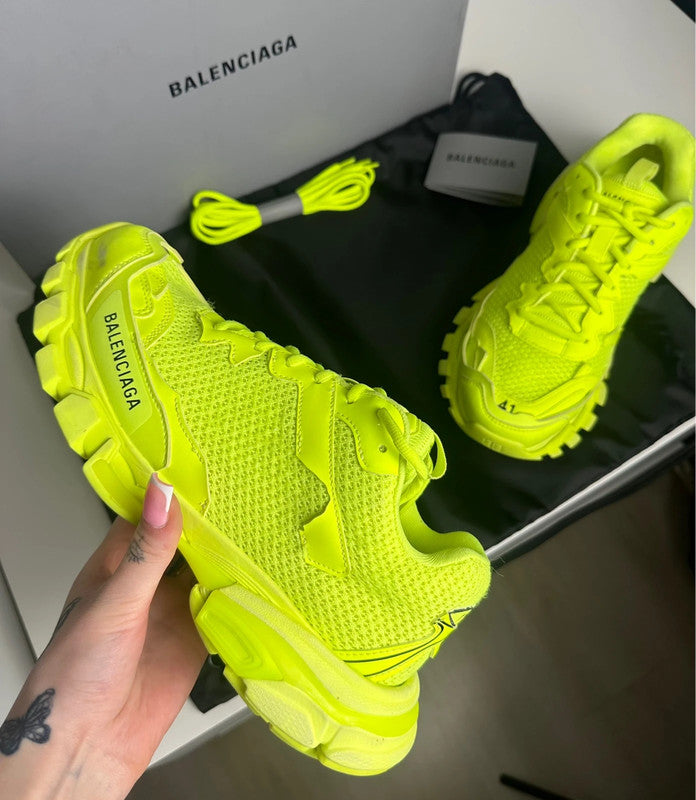 Balenciaga Track Sneakers Mesh Technique Jaune Fluo T.41 — Neuves