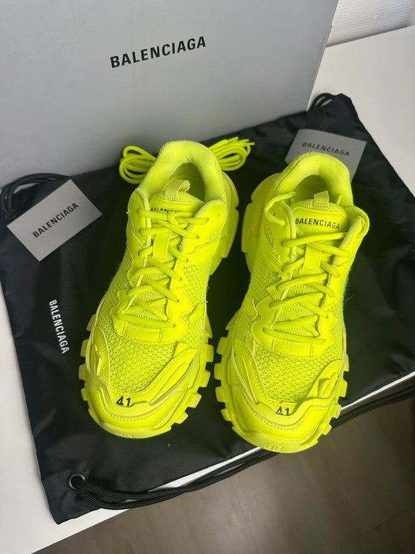 Balenciaga Track Sneakers Mesh Technique Jaune Fluo T.41 — Neuves