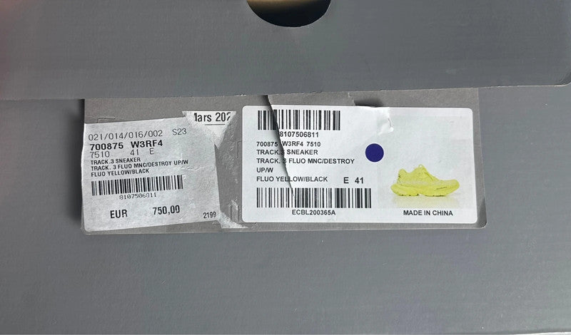 Balenciaga Track Sneakers Mesh Technique Jaune Fluo T.41 — Neuves