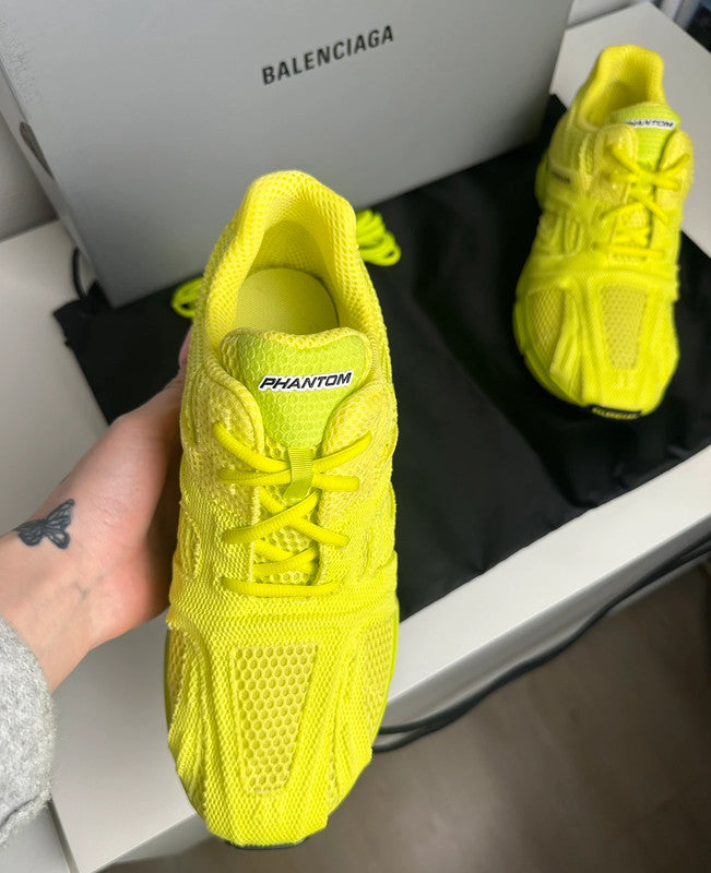Balenciaga Phantom Sneakers Mesh Technique Jaune Fluo T.41 — Neuves