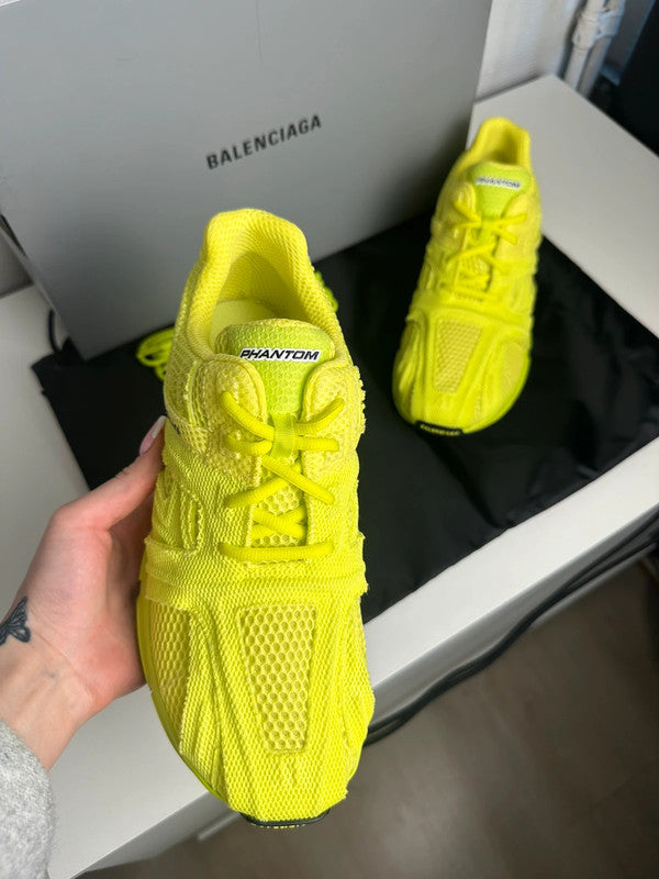 Balenciaga Phantom Sneakers Mesh Technique Jaune Fluo T.41 — Neuves