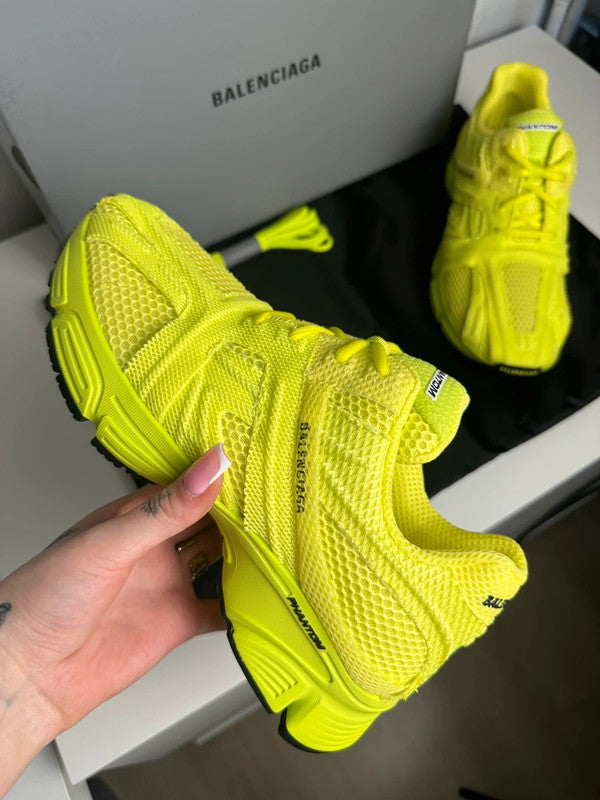 Balenciaga Phantom Sneakers Mesh Technique Jaune Fluo T.41 — Neuves