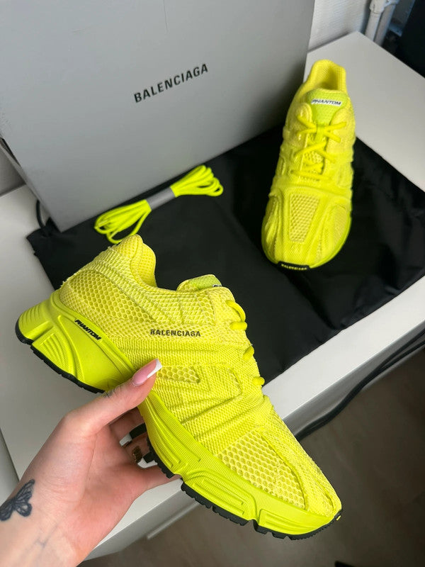 Balenciaga Phantom Sneakers Mesh Technique Jaune Fluo T.41 — Neuves