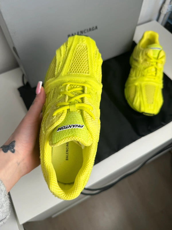Balenciaga Phantom Sneakers Mesh Technique Jaune Fluo T.41 — Neuves
