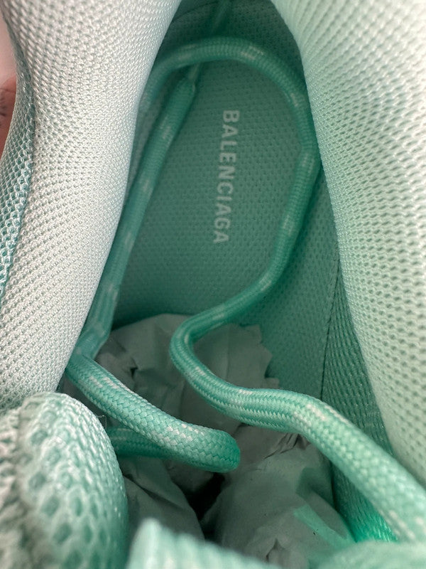 Balenciaga Triple S Sneakers Cuir & Mesh Turquoise T.38 — Neuves