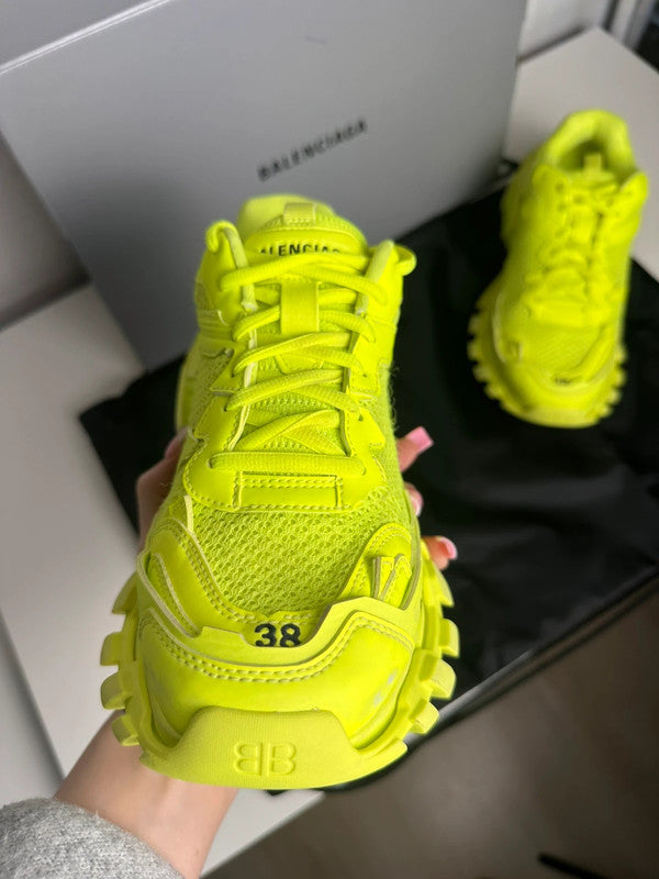 Balenciaga Track Sneakers Mesh Technique Jaune Fluo T.38 — Neuves