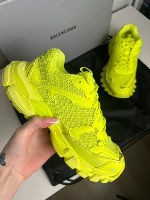 Balenciaga Track Sneakers Mesh Technique Jaune Fluo T.38 — Neuves