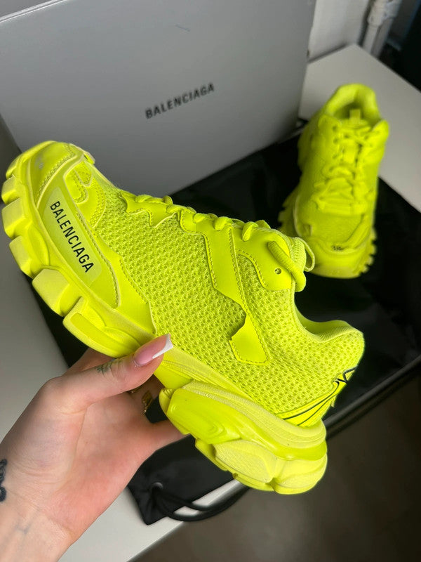 Balenciaga Track Sneakers Mesh Technique Jaune Fluo T.38 — Neuves
