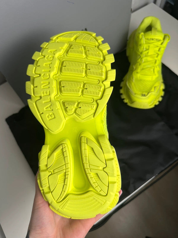 Balenciaga Track Sneakers Mesh Technique Jaune Fluo T.38 — Neuves