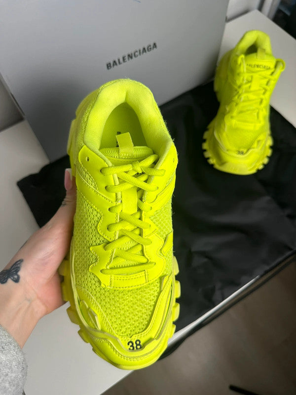 Balenciaga Track Sneakers Mesh Technique Jaune Fluo T.38 — Neuves