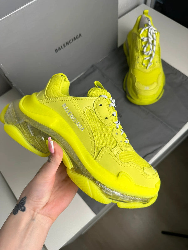 Balenciaga Triple S Clear Sole Jaune Fluo T.38 — Neuves