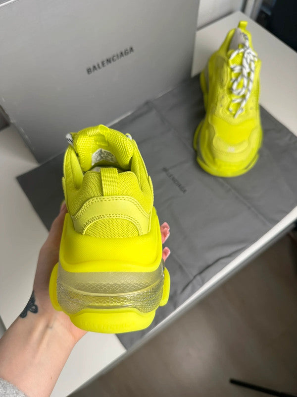 Balenciaga Triple S Clear Sole Jaune Fluo T.38 — Neuves