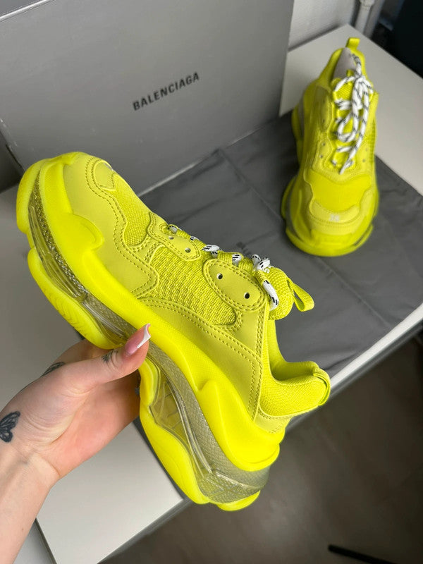 Balenciaga Triple S Clear Sole Jaune Fluo T.38 — Neuves