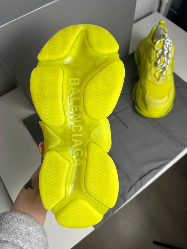 Balenciaga Triple S Clear Sole Jaune Fluo T.38 — Neuves