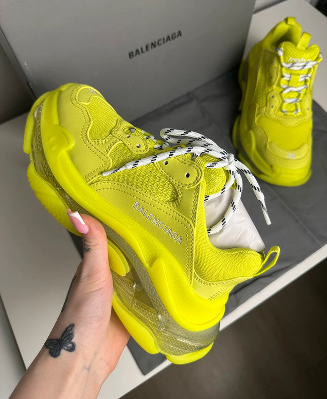 Balenciaga Triple S Clear Sole Jaune Fluo T.38 — Neuves