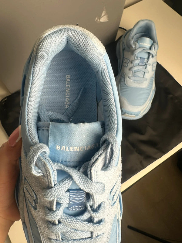 Balenciaga Triple S BB Sneakers Cuir & Mesh Bleu T.38 — Neuves