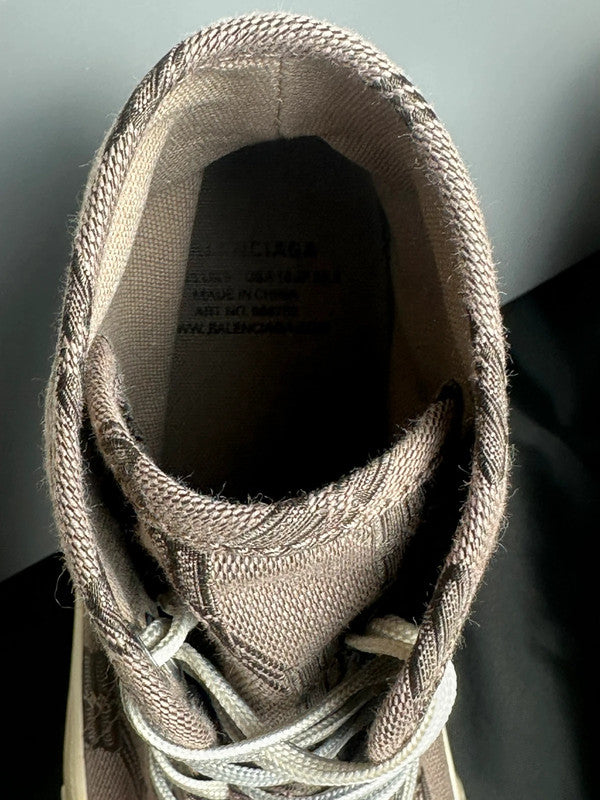 Balenciaga Paris High Top Toile Monogramme BB Marron/Beige T.43 — Neuves