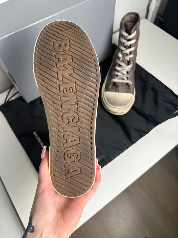 Balenciaga Paris High Top Toile Monogramme BB Marron/Beige T.43 — Neuves