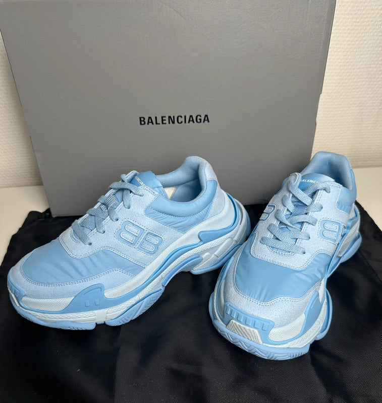 Balenciaga Triple S Sneakers Textile & Mesh Bleu Pastel T.37 — Neuves