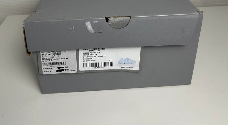 Balenciaga Triple S Sneakers Textile & Mesh Bleu Pastel T.37 — Neuves