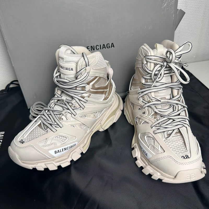 Balenciaga Track Hike Sneakers Montantes Mesh Technique Beige T.38 — Neuves