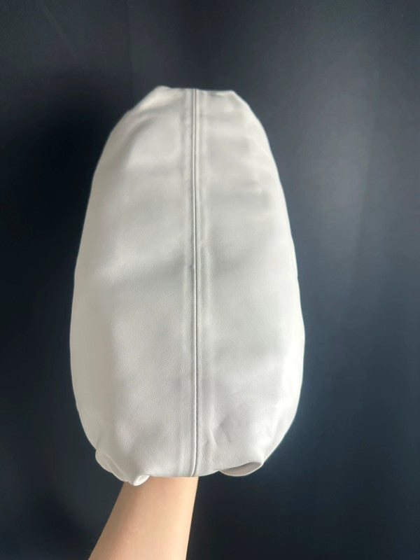 Bottega Veneta The Pouch cuir blanc grand modèle neuf dustbag