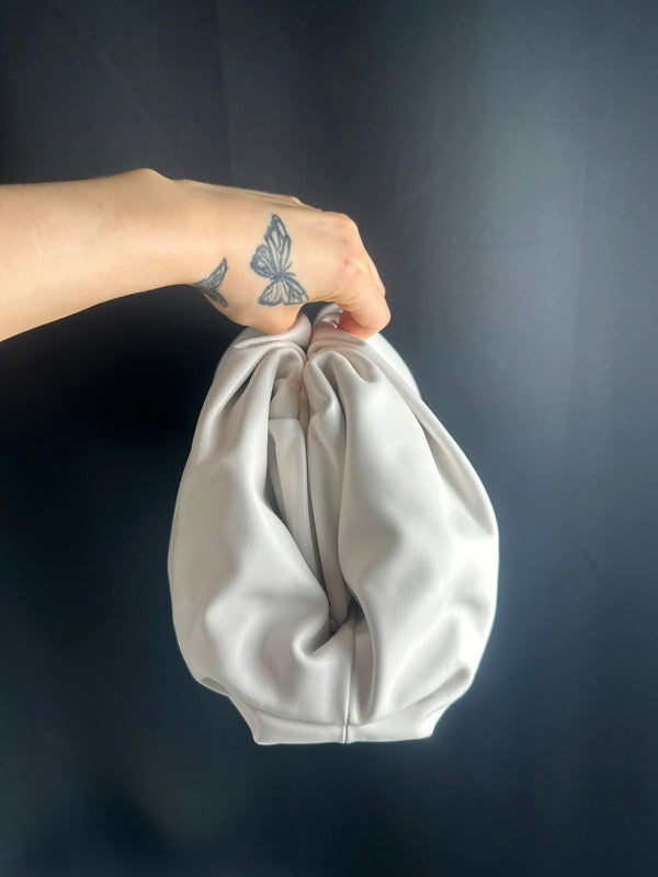 Bottega Veneta The Pouch cuir blanc grand modèle neuf dustbag