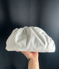 Bottega Veneta The Pouch cuir blanc grand modèle neuf dustbag