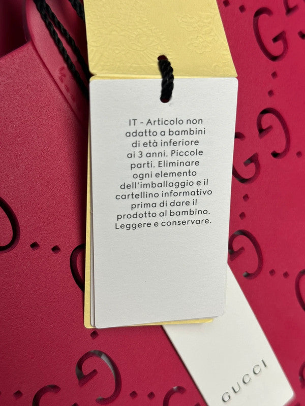 Gucci Cabas Tote GG Cuir Rose Monogramme Perforé — Neuf
