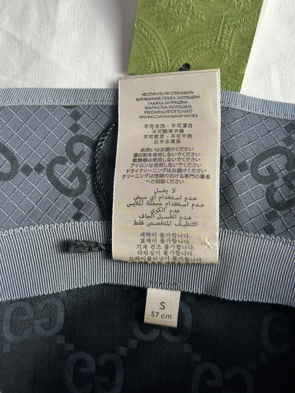 Gucci Bob GG Monogramme Gris & Noir T.S — Neuf