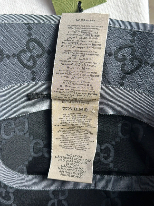 Gucci Bob GG Monogramme Gris & Noir T.S — Neuf
