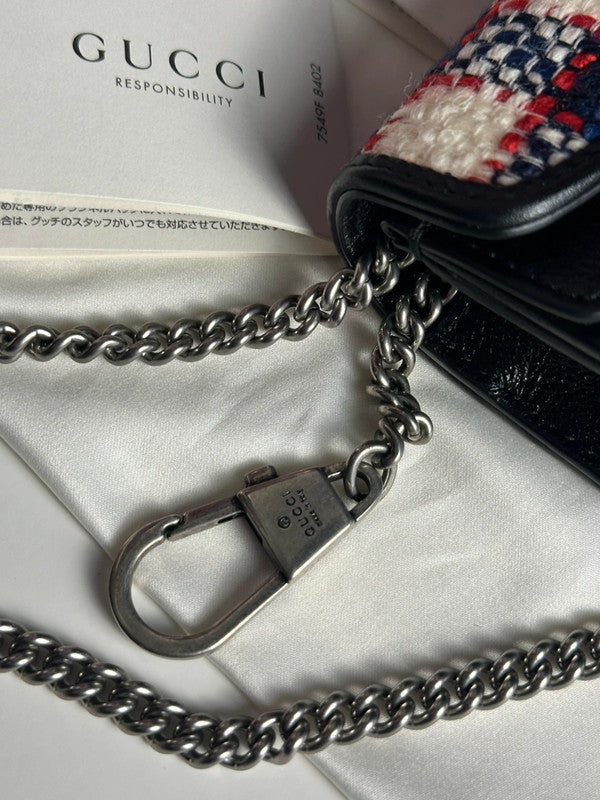 Gucci Dionysus Tweed Vichy Rouge Bleu Blanc — Neuf
