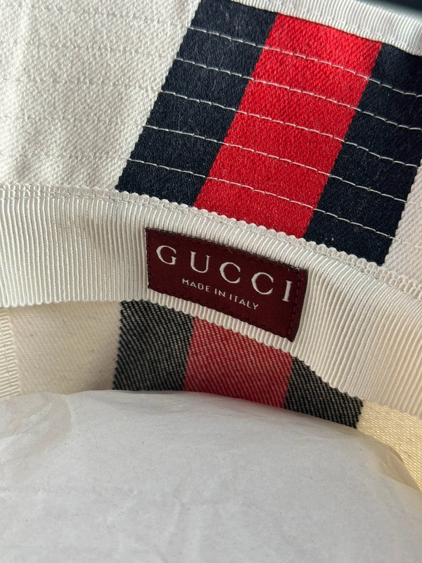 Gucci Bob Blanc Bandes Web Rouge & Bleu T.S — Neuf