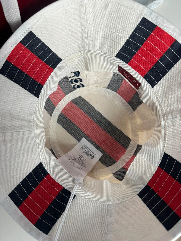 Gucci Bob Blanc Bandes Web Rouge & Bleu T.S — Neuf